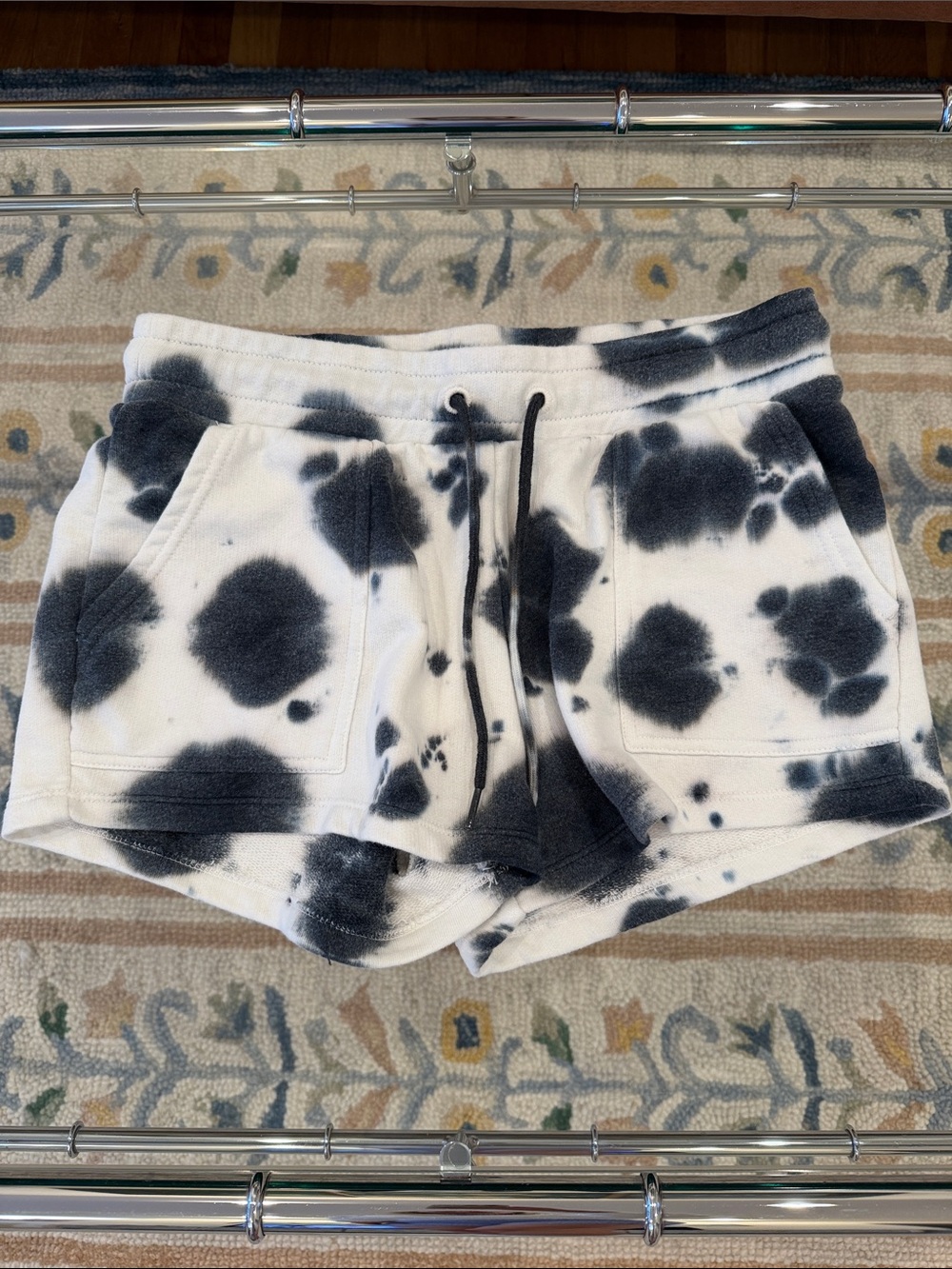 Zella Blue & White Tie-Dye Athletic Lounge Shorts